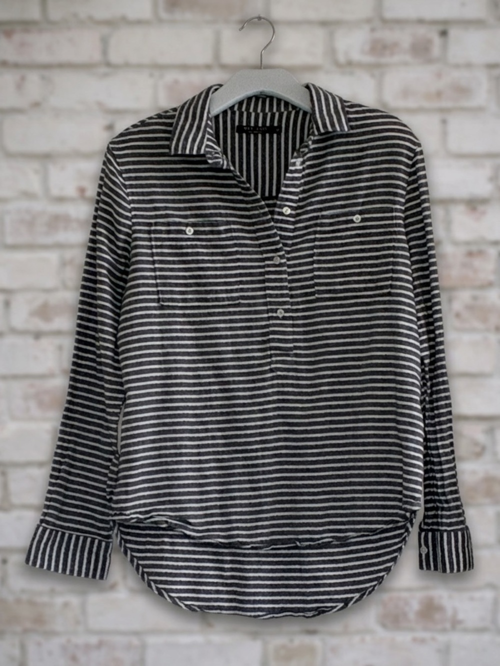 Max Jeans Black & White Pullover Blouse